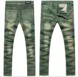 balmain jeans stretch distressed skinny vert